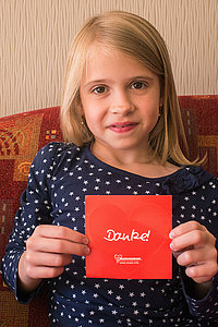 Mukoviszidose-Betroffene Paulina bedankt sich