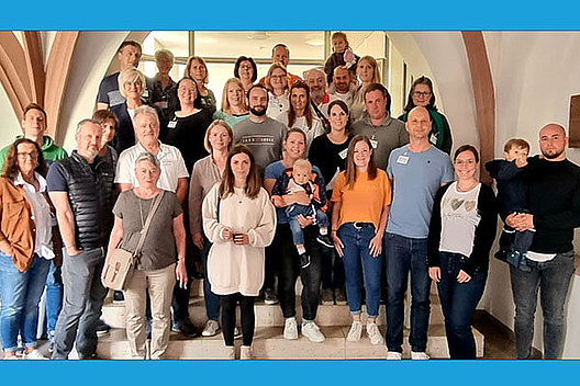 Gruppenbild der Teilnehmenden beim Seminarwochenende der Regionalgruppe Unterfranken des Mukoviszidose e.V. 