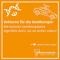 Startfolie im Quadrat mit dem Text: Vektoren für die Gentherapie