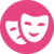 Grafik Maske Grafik mit zwei Masken. Bei MUKOmiteinander wird es auch ein Kultur-Programm geben.