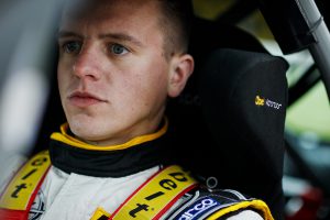 Christoph Hilmes konzentriert in seinem Rallye-Auto. Foto: David Ebener 