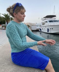 Mit der Entwicklung des Strickmusters hat Mette Kolpen zwei ihrer Leidenschaften verbunden: das Stricken und die Mukoviszidose-Forschung.
