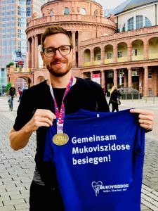 Matthias nach seinem erfolgreichen Marathon