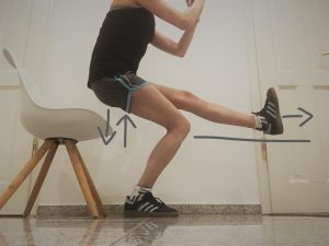 In Woche 3 und 4 wird das Training intensiver - beispielsweise mit dieser Übung, der Bench Pistol.