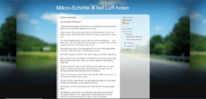 Im Blog "Mikro-Schritte" geht es um Mukoviszidose und frühkindlichen Autismus.