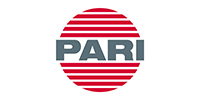Kreis mit roten Linien, darin die Schrift "Pari"